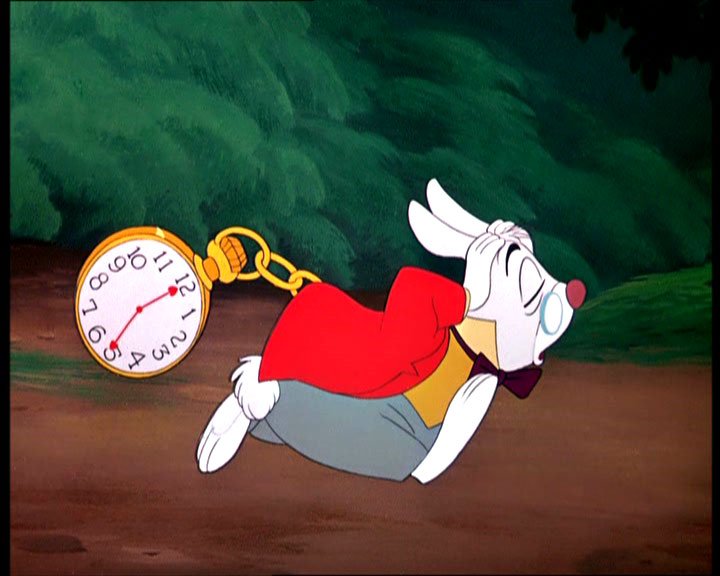 The White Rabbit Unintentionally Guides Alice through Wonderland